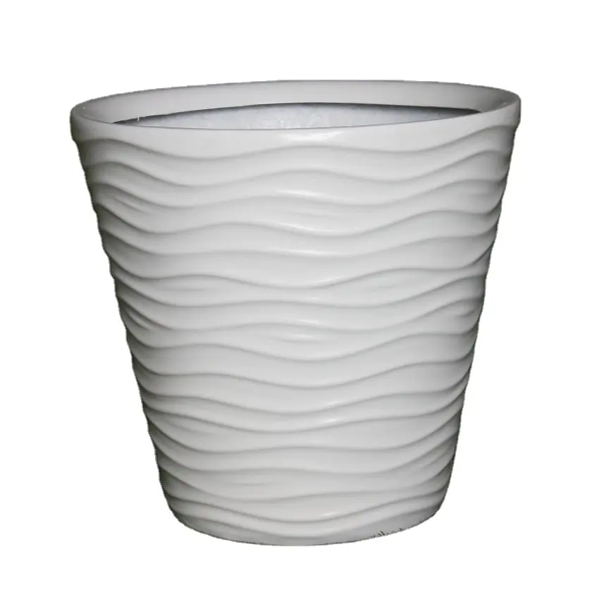 Vaso de flores para área externa, plantador com bandeja para áreas externas, recipiente redondo, frp, vaso de flores para bolas, anhotel scd