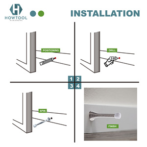 Đánh bóng Brass trumpet mùa xuân cửa stopper linh hoạt tường bảo vệ - Product Image 4