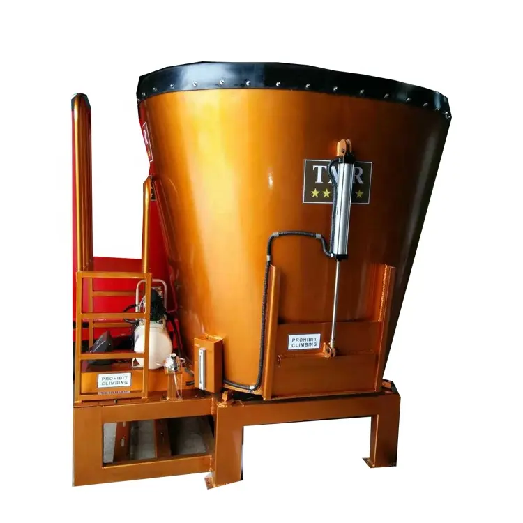 Small and medium-sized cattle and chinensis feed mixing mixer vertical tmr ration feed mixer double shaft forage mixing machine