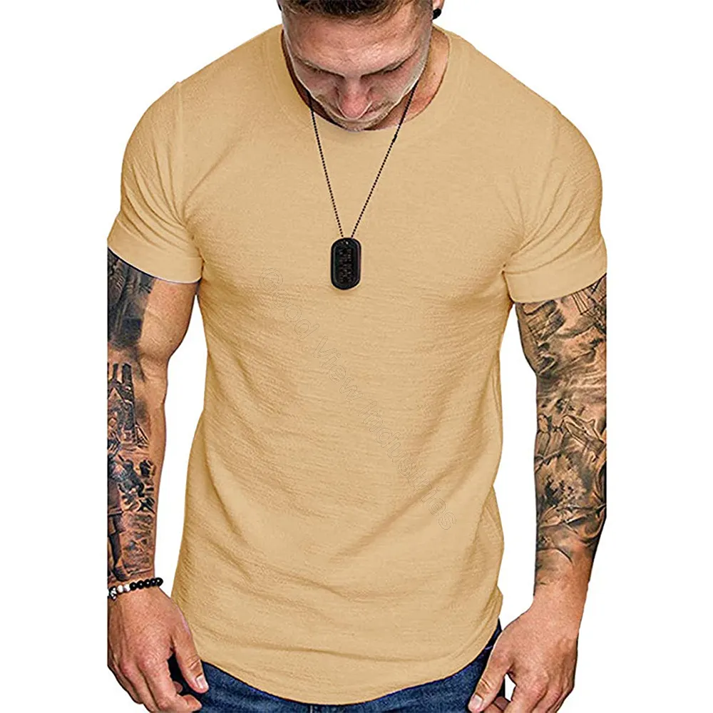 Drifit o-Neck t shirt OEM service direct manufacture Low Cost 50% polyester 50% cotton shirt