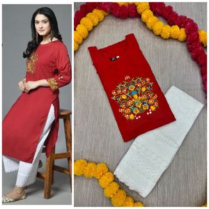 Yeni moda son geleneksel hint seksi pamuk nakış Kurti Chikankari Palazzo bayanlar Kurta setleri toptan <span class=keywords><strong>Surat</strong></span> hindistan