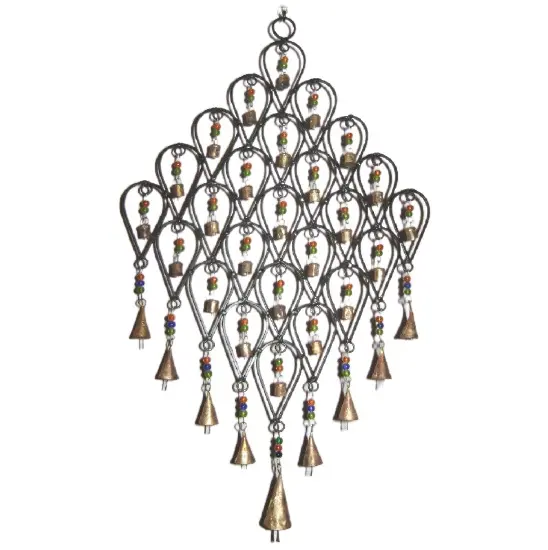 Migliore qualità di campanelli eolici in ferro per la decorazione domestica buon suono di campanelli eolici decorativi appesi a campana