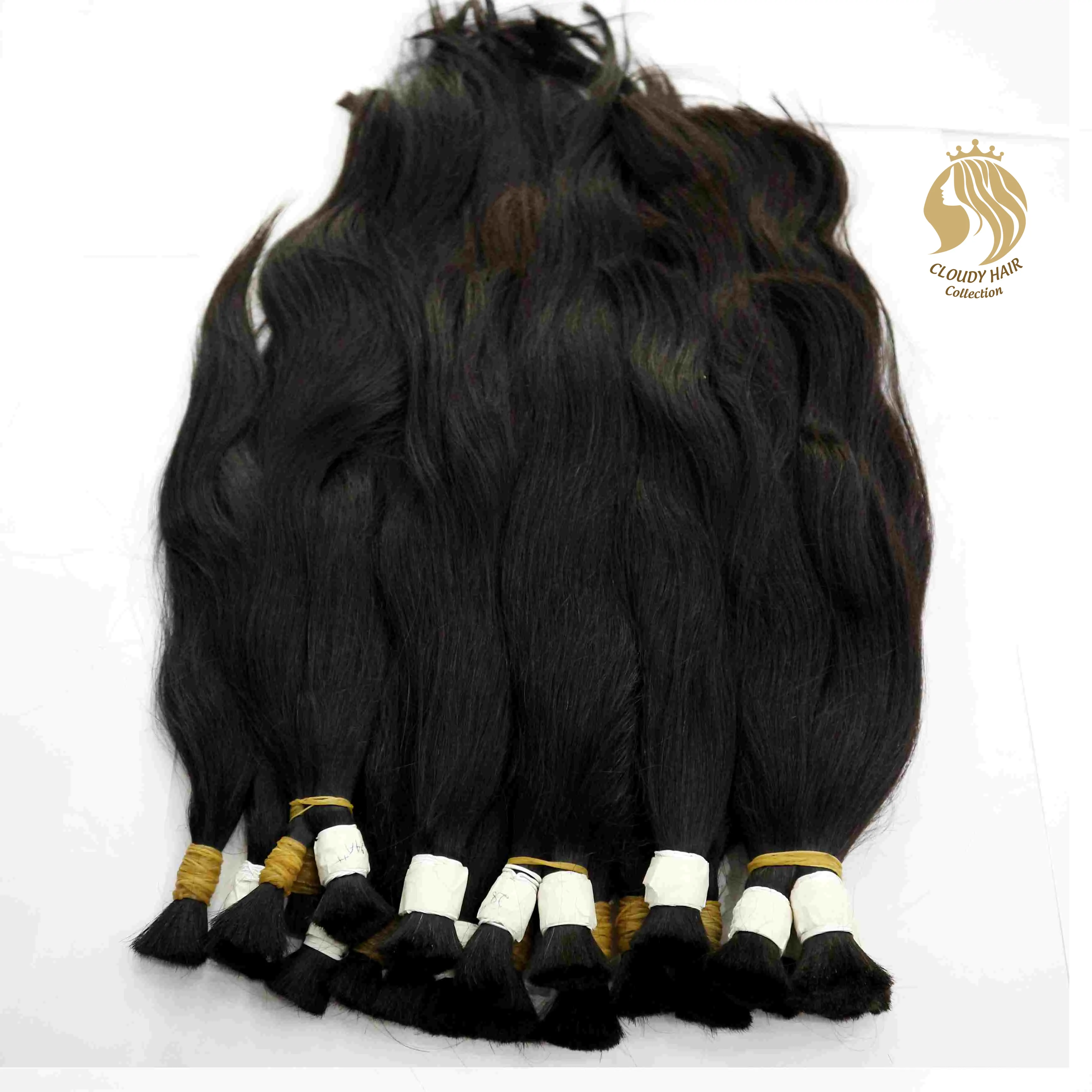 Atacado não processado virgin cutícula alinhado cabelo vietnamita cabelo humano em massa, comprar cabelo a granel, trança de cabelo em massa