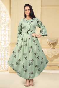Indian Bollywood Style Kurta Kurti Designer Women Ethnic Dress Top Tunic <strong>Pakistani</strong> Style - Product Image 2