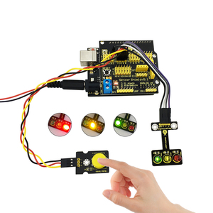Arduino için 5mm LED trafik işık modülü kurulu U hiçbir ahududu Pi 4 kiti DIY elektronik projeler için kök Microbit