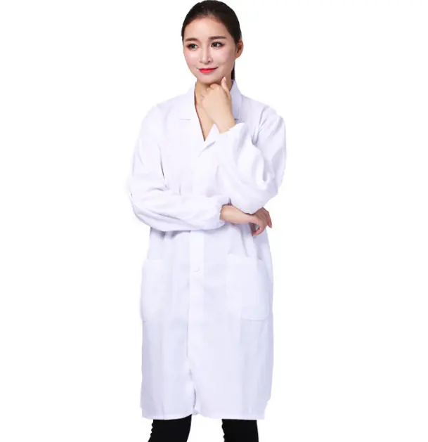 Kunden spezifische Farbe und Logo Hochwertige Krankenhaus uniform Profession eller Arzt Unisex-Labor kittel mit elastischer Manschette tragen