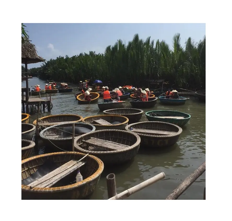 Bambu Coracle tekne vietnamca bambu satılık bambu Vietnam (0084587176063, kumlu kum göller ve nehirler ahşap Ce