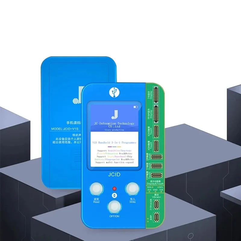 JC V1SE โปรแกรมอ่านรหัสโทรศัพท์มือถือ8-in-1กับโทนสีจริงแผงแบตเตอรี่ลายนิ้วมือสำหรับ iPhone 14 x XR 12 11 PRO MAX 13