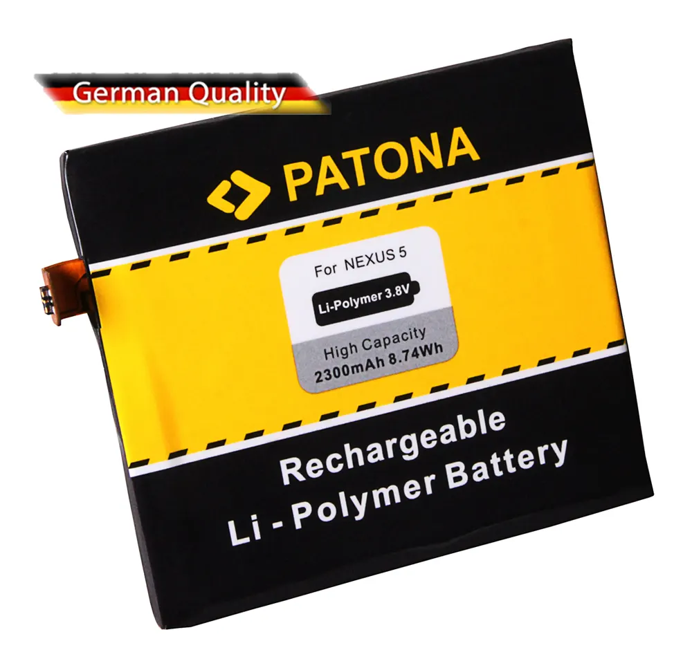 Аккумулятор для смартфона PATONA для LG Nexus 5, EAC62078701, BL-T9, D820, D821: 2300mAh: 3,8V: 8,7 Wh