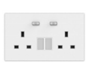 Smart Power Due Presa Presa Spina di Parete Piccola Costruzione Zigbee Sistema di Automazione Zigbee Presa A Muro UK - Product Image 1