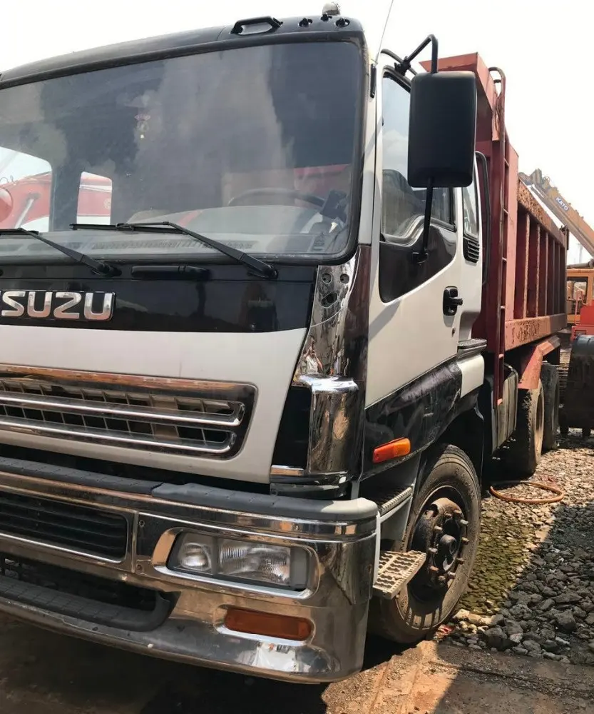 2012 ano modelo usado isuzu dump truck, caminhão isuzu 6*4 usados para a frente em Xangai