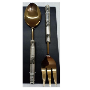 Cutlery Sets <strong>Flatware</strong> Set Stainless Steel Gold Finishing with Resin in Purple Silver New Arrivals Hot Selling