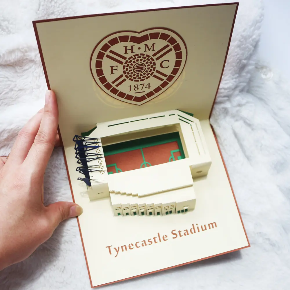 Stadio di calcio Tynecastle Stadio di Calcio 3D Pop Up Carta