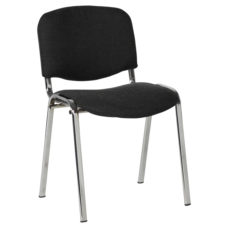 Office visitor student conference stackable cheap chair in fabric Carmen 1135 LUX - black, graphite