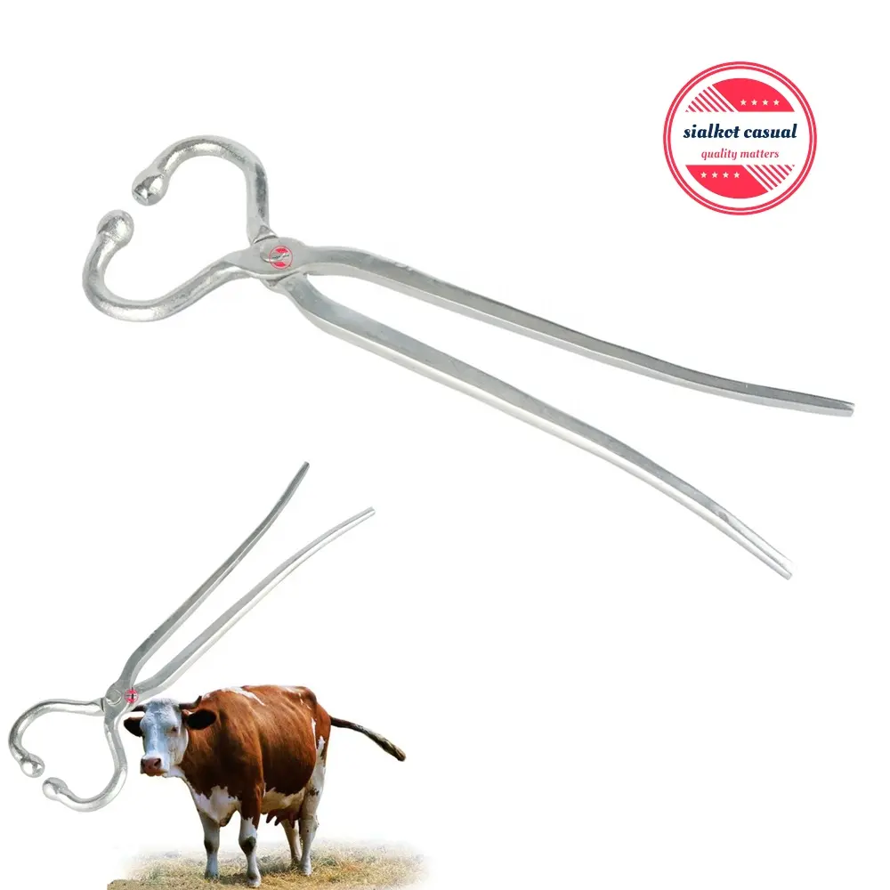 Stainless Steel Cow Nose Ring Carrying Pliers Bull Cattle Bovine Pulling Tool Cow Nose Holder Animal Health Care