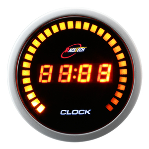 52mm AMBER Digital Race Tech Car Clock Gauge 30 Outer LED lichter 24 Hour Mode Vehicle Automobile - Product Image 1