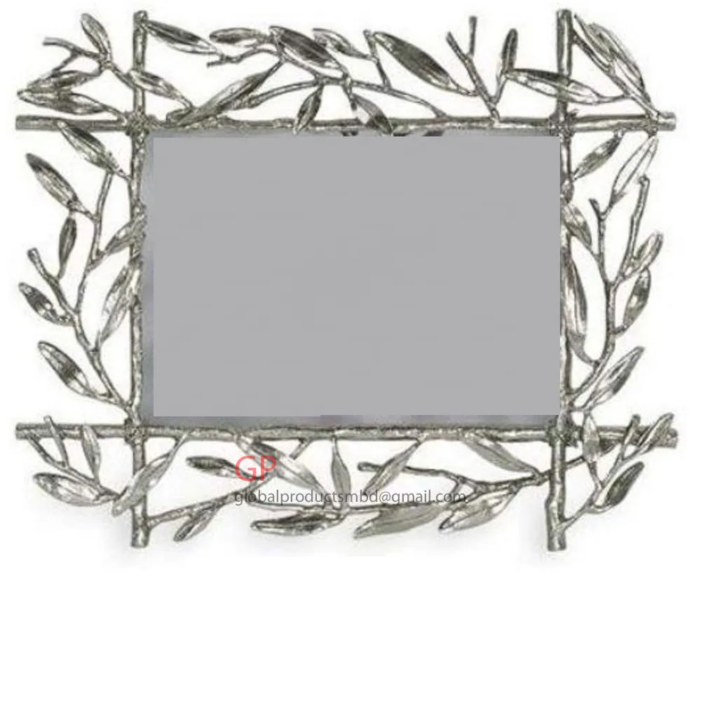 creative design olive branch metal photo frame for home decor and table top decoration