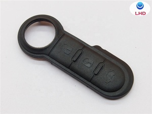 Cuscinetto in gomma di ricambio nero per telecomando 3 pulsanti per Fiat 500 Panda Abarth Punto