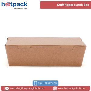 Kraft <strong>Paper</strong> KLB150 Rectangular Shape Lunch <strong>Boxes</strong> From Professional Manufacturer - Product Image 3