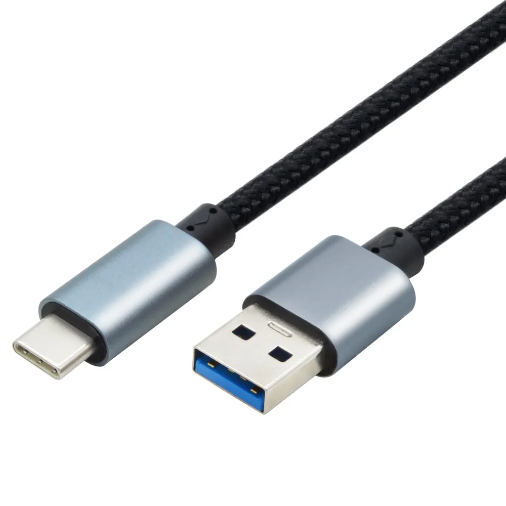 Pelindung Kabel USB 3.1 Katun Foil Aluminium, Kabel USB-C untuk Pengisi Daya Piksel Chromebook