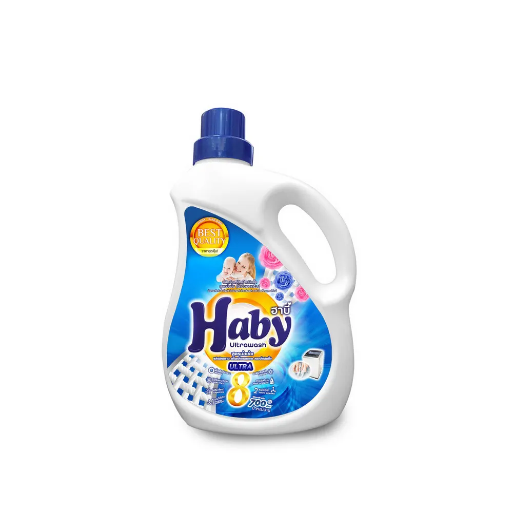 HABY — détergent liquide concentré et tissu doux, parfum Marine fraîche, 1900ml