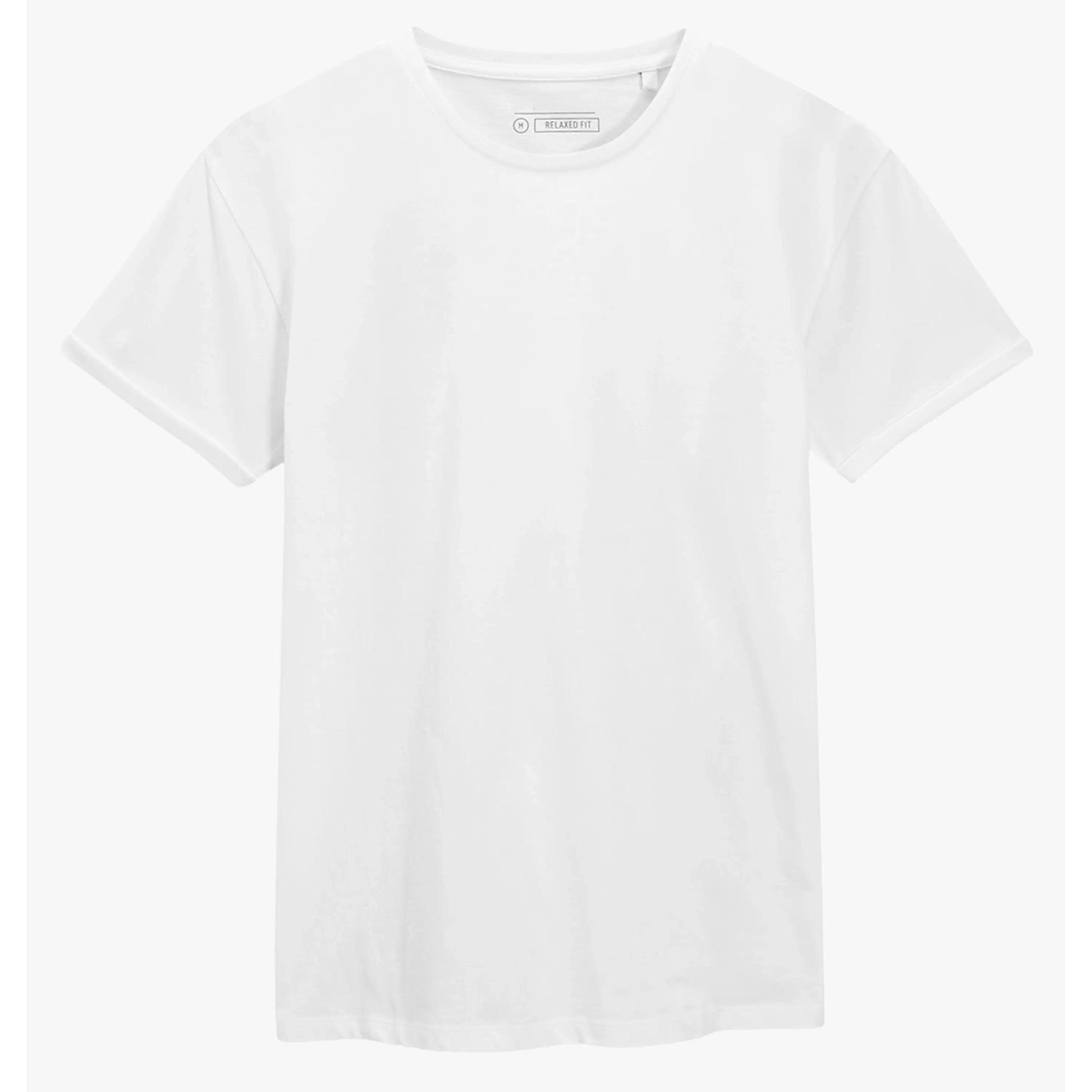 Camiseta de cuello redondo para hombre, ropa para parte superior masculina, color gris, blanco, sólido, regular fit, venta al por mayor, compra en línea