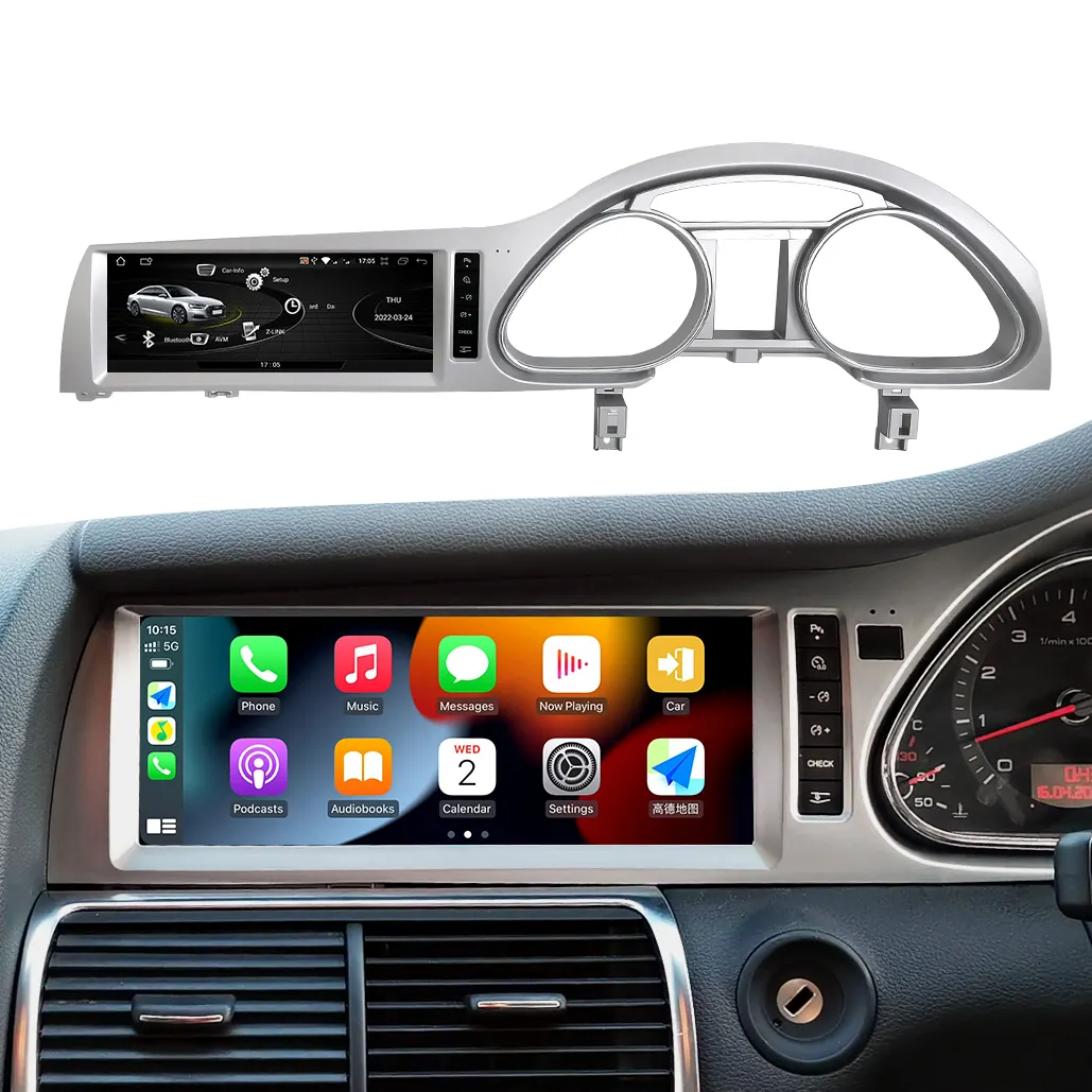 10,25 pantalla de navegación para Audi Q7 2006-2015 de navegación Android carplay de la navegación del GPS del coche de Video del coche reproductor de DVD del coche