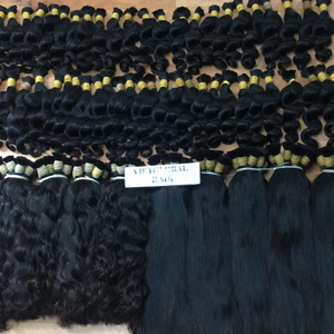 Toptan yüksek kaliteli işlenmemiş bakire vietnamlı saçı toplu 8 inç gerilmiş uzunluk çift atkı insan saçı peruk yapımı için - Product Image 1