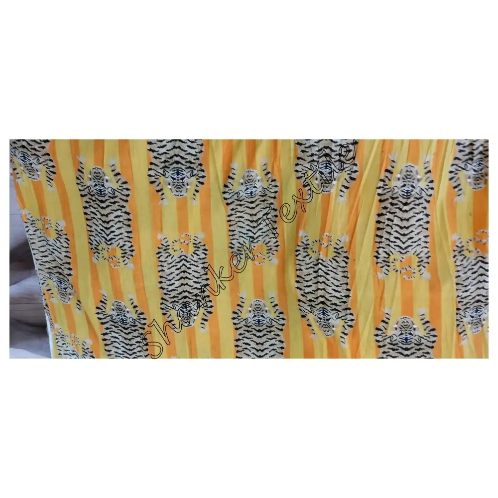 Linda mão indiana bloco impressão executando tecido 100% algodão arte asiática indiana tecido de algodão Vestuário Mão Bloco Jaipuri Sanganer