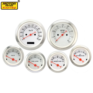 52mm 85mm <strong>in</strong> Classic Gauge Series White Faceplate Red <strong>Pointer</strong> Car Fuel Level Volt Gauge RPM Gauge KMH <strong>C</strong> BAR Made <strong>in</strong> Taiwan - Product Image 1