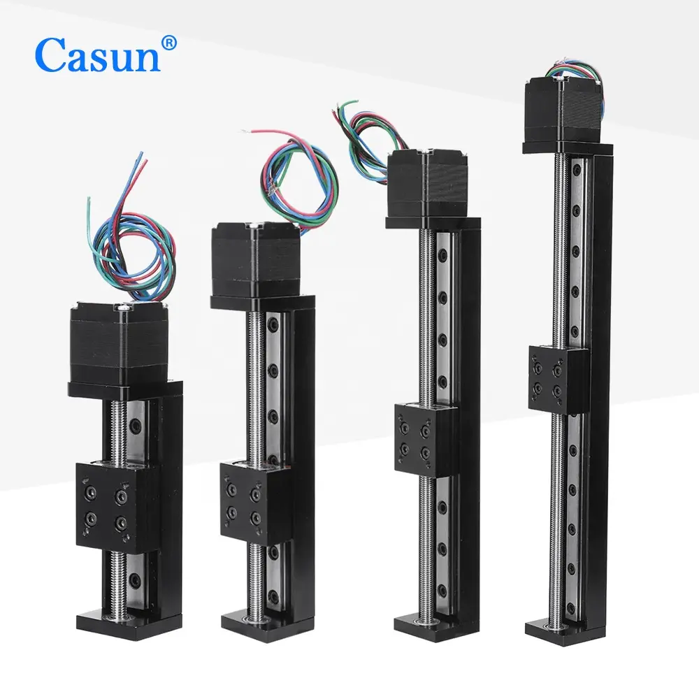 Mini carril deslizante de guía lineal CNC, actuador de etapa pequeña, tornillo de movimiento, pieza de Robot Nema, Motor paso a paso