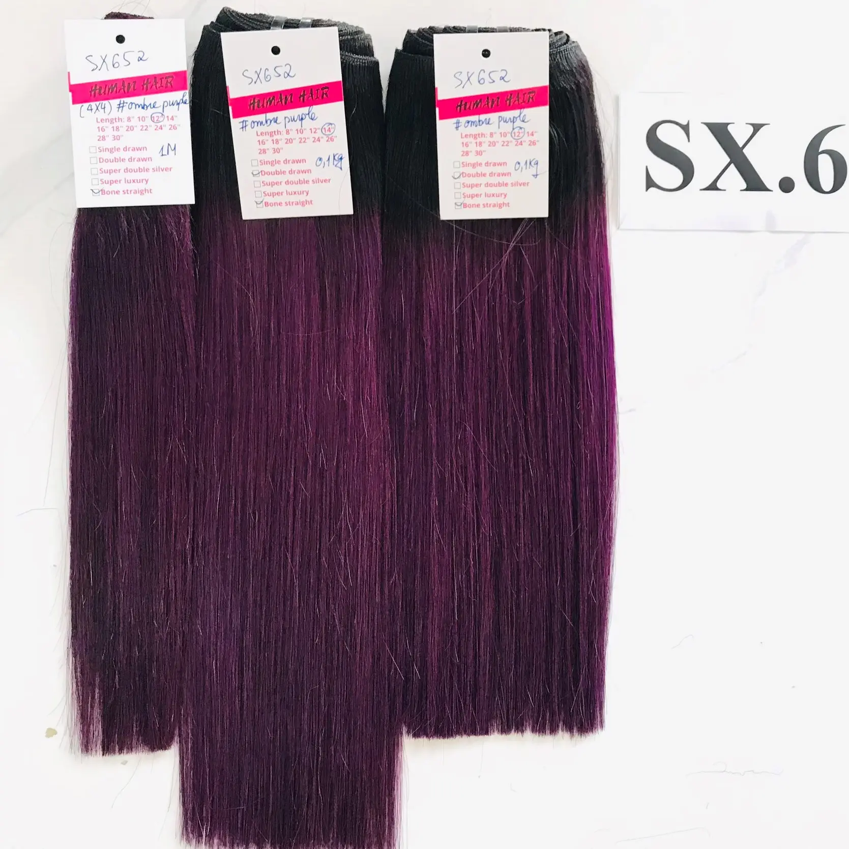 Carton Box For New Arrival Most Popular Hair Styles Raw Ombre Bone Straight Hair Vietnam Hair Extension Factory