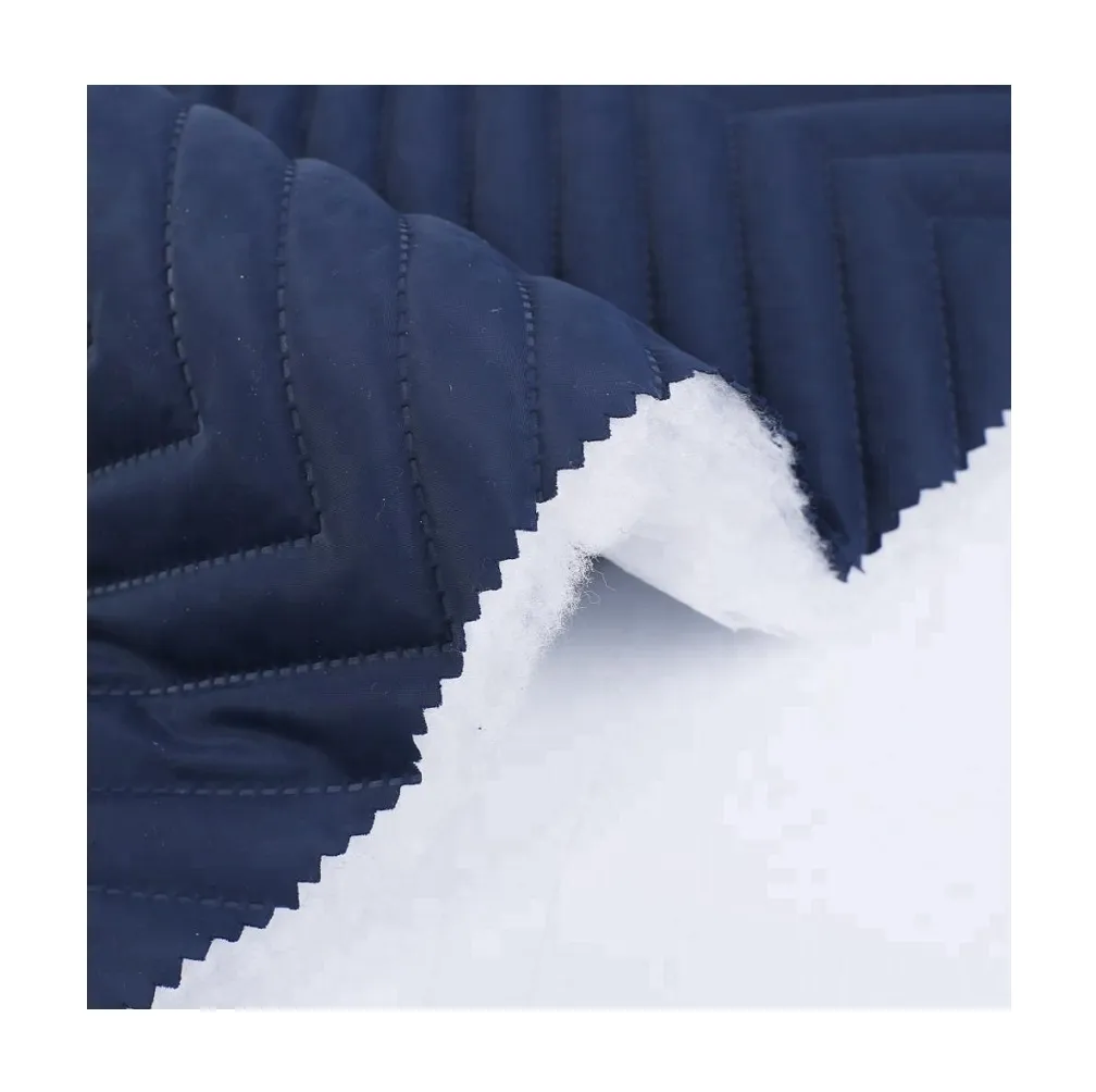 Tela acolchada de algodón de poliéster de alta calidad, doble cara, para ropa de chaqueta, a la venta