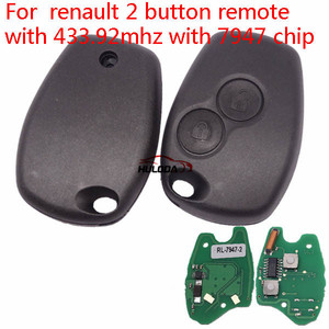 Renault için Clio3, Kangoo, trafİk 2 düğmeli uzak anahtar 433Mhz ve ID46 PCF7947 (2008 sonrası yıl) - Product Image 1