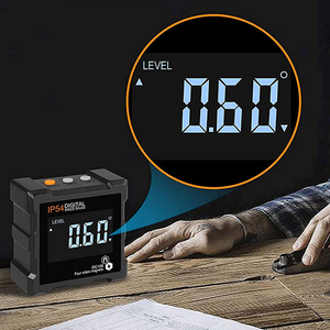 数字水位箱测角仪，带4侧磁性底座测斜仪 & 大型液晶显示器IP54防水水平仪