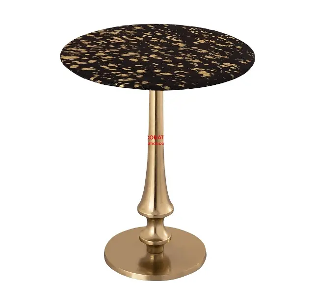 High Quality Metal Side Table for Living Room Latest Graphic Design Golden Side Table for Home Unique Centre Table