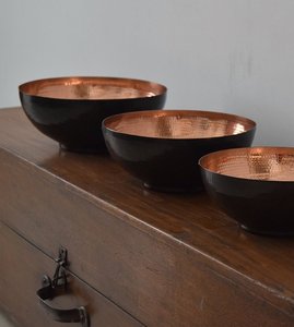时尚厨具蘸碗家用酒店餐厅餐具汤盘水果碗供应铝黑色碗套装