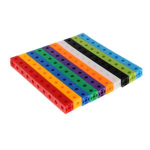 100Pcs 10色Multilink链接计数立方体按扣块教学数学操作儿童早教玩具 - Product Image 5