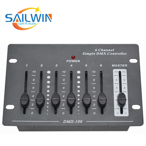 Mini 6 Channel <strong>Simple</strong> DMX512 Console DC9V Adapte <strong>DMX</strong> <strong>Controller</strong> for LED Par Light DJ Lights