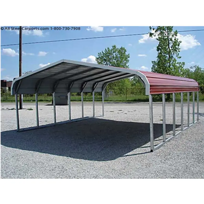 Refugio moderno para garaje al aire libre, carpa móvil plegable portátil con marco de metal para estacionamiento de coche, 20x12