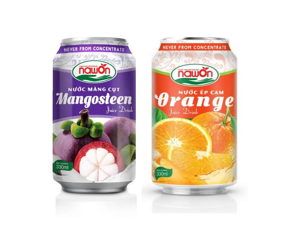 HALAL Mangosteen Juice Manufacturer 330ml Healthy Fruit Juice NFC Orange JuiceFree Sample OEM/ODM Fruit Juice