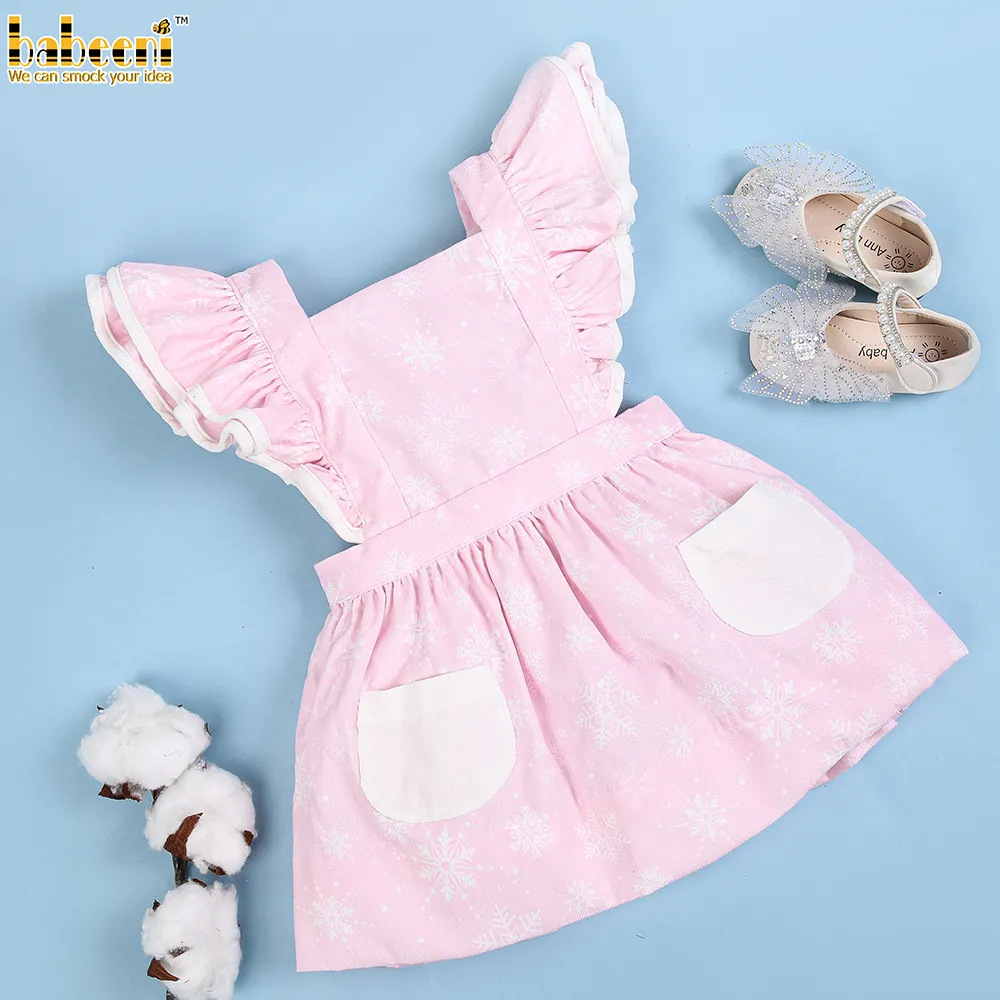 Baby Dress Baby Clothing OEM ODM Christmas Pretty Snow White 3D Children Pattern Short Winter Set senza maniche stampato 100% cotone