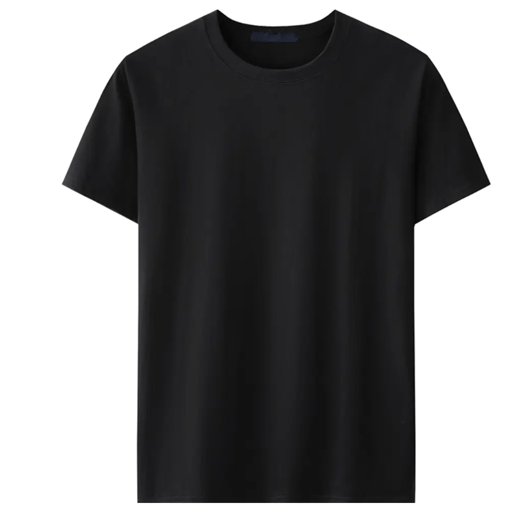 Ropa de hombre al por mayor a granel, camiseta lisa con cuello redondo para hombre, camiseta blanca de algodón personalizada, camiseta informal estampada en blanco 100% algodón