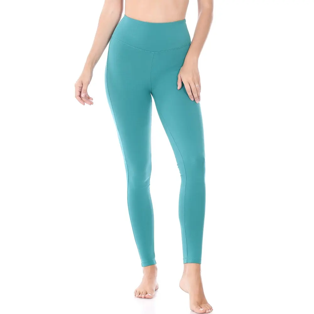 Mallas deportivas personalizadas para mujer, Leggings de cintura alta, sin costuras, para Yoga, realce de glúteos, Color sólido, venta al por mayor