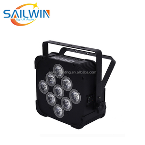 Professional WiFi and <strong>DMX</strong> <strong>Wireless</strong> <strong>Control</strong> <strong>RGBWA</strong>+UV 9x18w Flat LED Wash Par Light With Battery Powered - Product Image 4