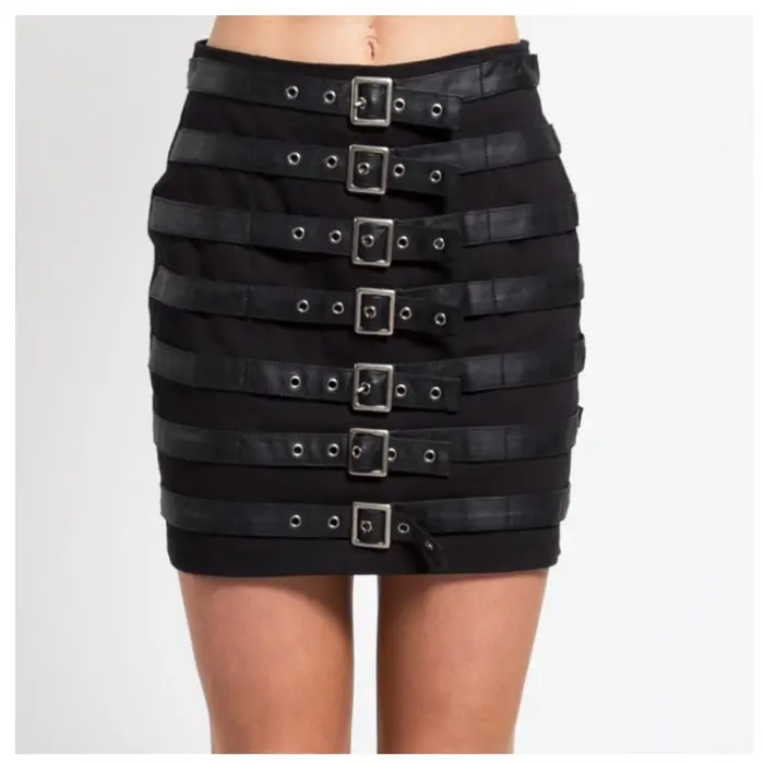 Gothic Frauen Kilt Tripp Schnalle Up Punk Frauen Gothic Rock