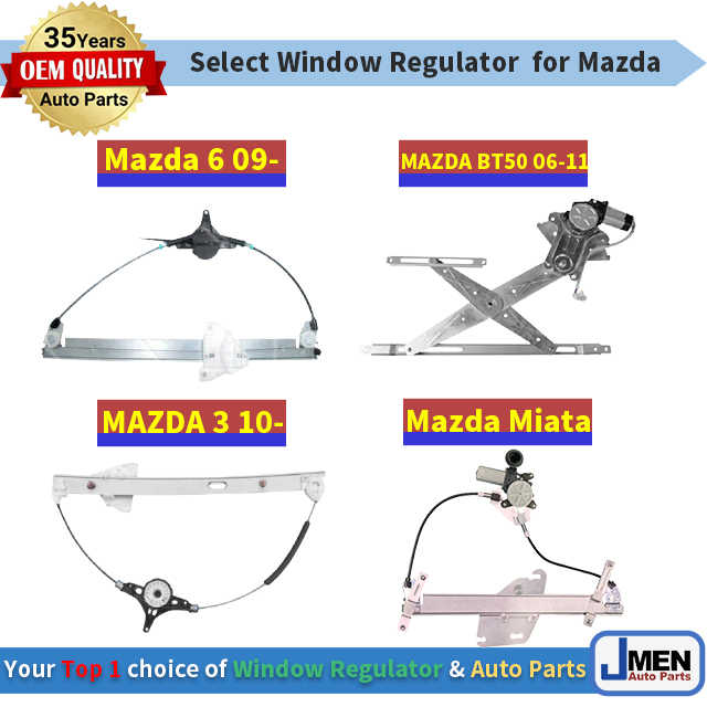 Jmen Window Regulator Mazda 3 6 BT50 CX5 CX3 for Car Auto Body Automotive Spare Parts