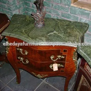 Estilo francés Louis xv commode con encimera de mármol