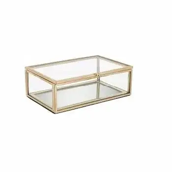 HOCHWERTIGE MODE NIEDRIGER PREIS TRINKET BOX LUXUS GLAS & METALL TRINKET BOX HAUS DEKORATION GESCHENK SCHMUCK KASTEN