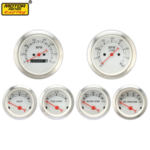 52mm White Faceplate Red <strong>Pointer</strong> Vehicle Fuel Level Gauge Volt Gauge 85mm Tachometer KMH <strong>C</strong> BAR Made <strong>in</strong> Taiwan - Product Image 2